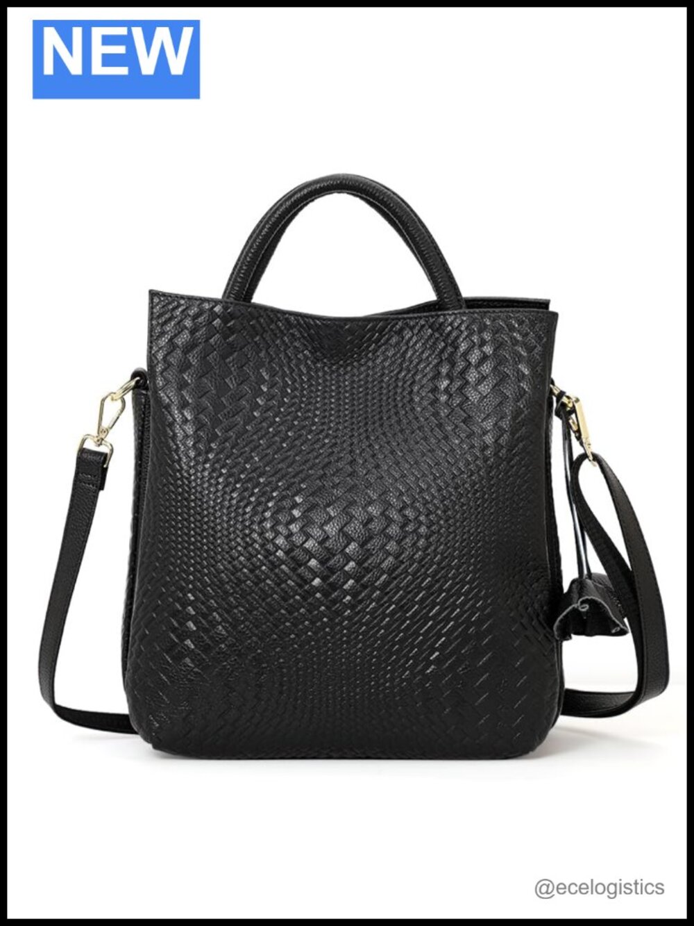Genuine Leather Women's Shoulder Crossbody Bag Cowhide Woven